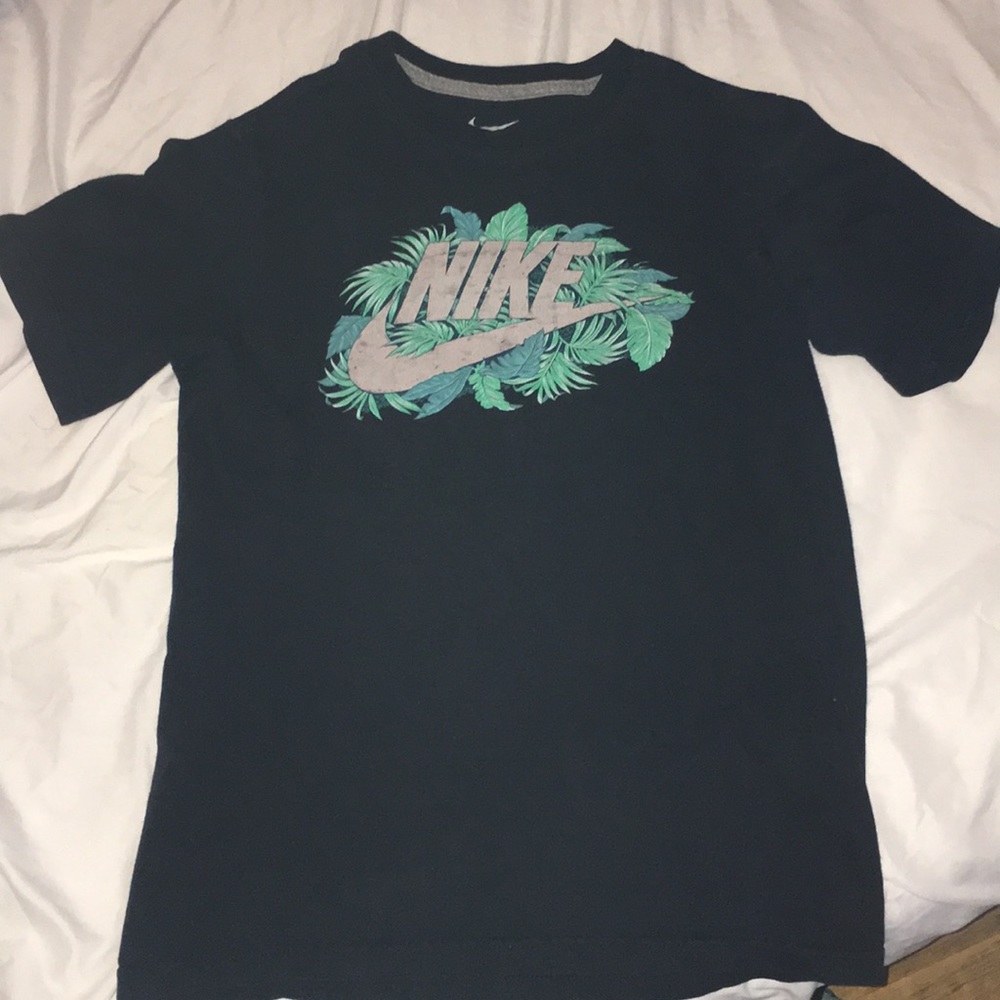 black nike floral shirt